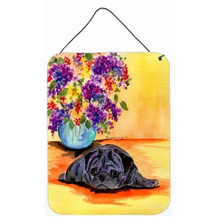 Carolines Treasures 12 x 16 in. Pug Aluminum Metal Wall and Door Hanging Prints SS8298DS1216